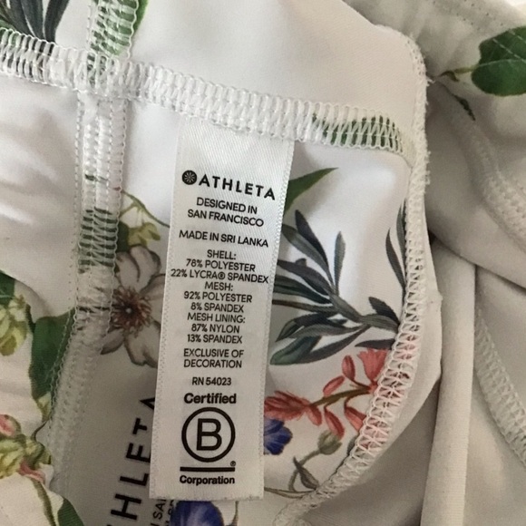 Athleta Contender Floral Blossom Leggings M - Picture 9 of 11